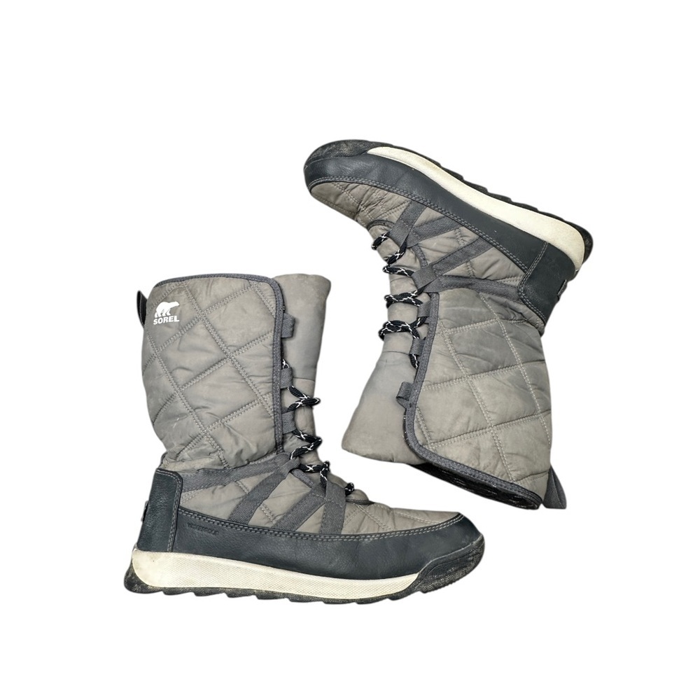 Sorel Whitney Charcoal Quilted Boots 8.5
